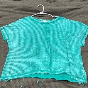 Waffle knit tee